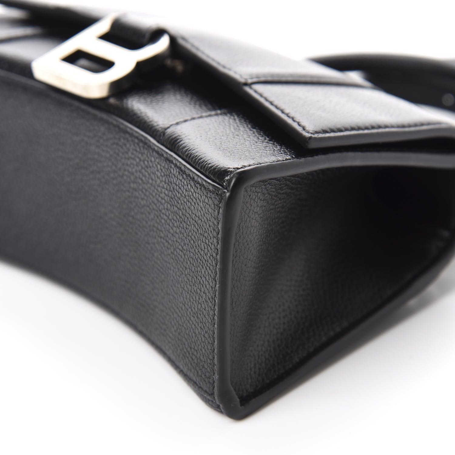 Balenciaga Grained Calfskin Hourglass Top Handle Bag XS Black 7 of 11