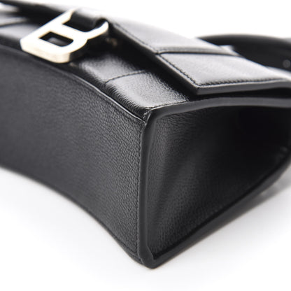 Balenciaga Grained Calfskin Hourglass Top Handle Bag XS Black 7 of 11