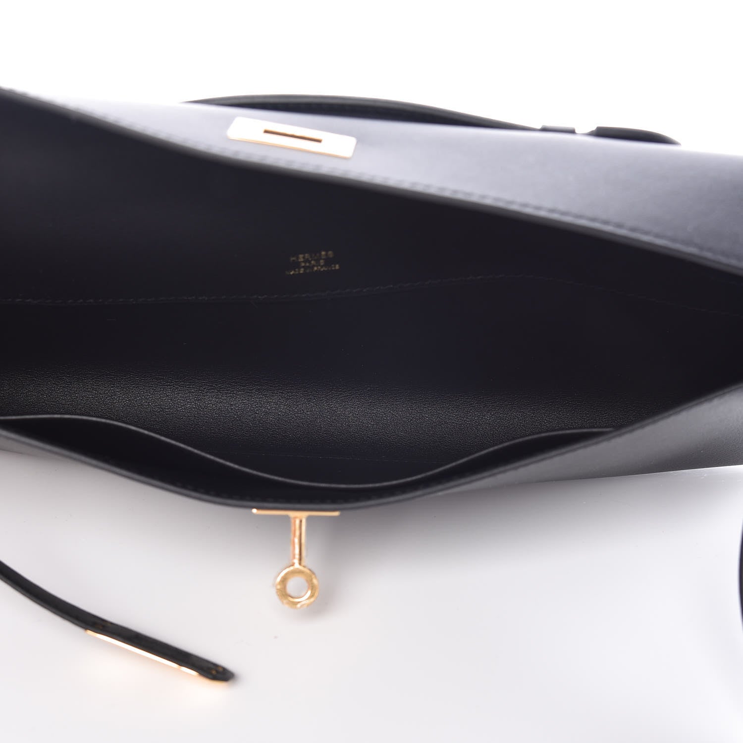 Hermes Swift Kelly Cut Clutch Pochette Black 5 of 9