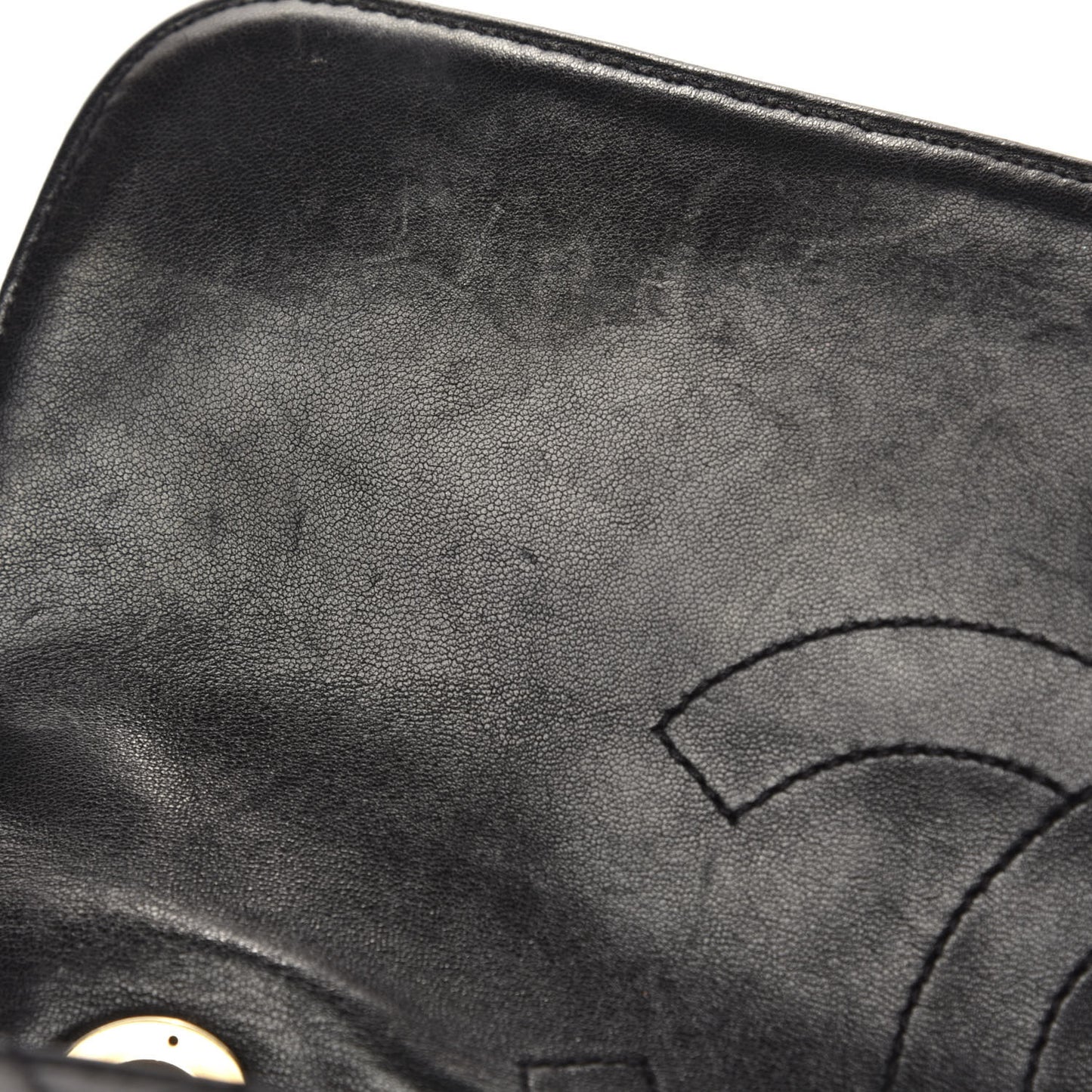 Lambskin Quilted Medium Trendy CC Flap Dual Handle Bag Black