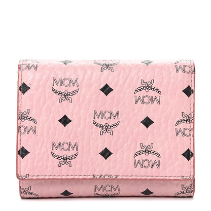 MCM Visetos Trifold Wallet Pink 1 of 10