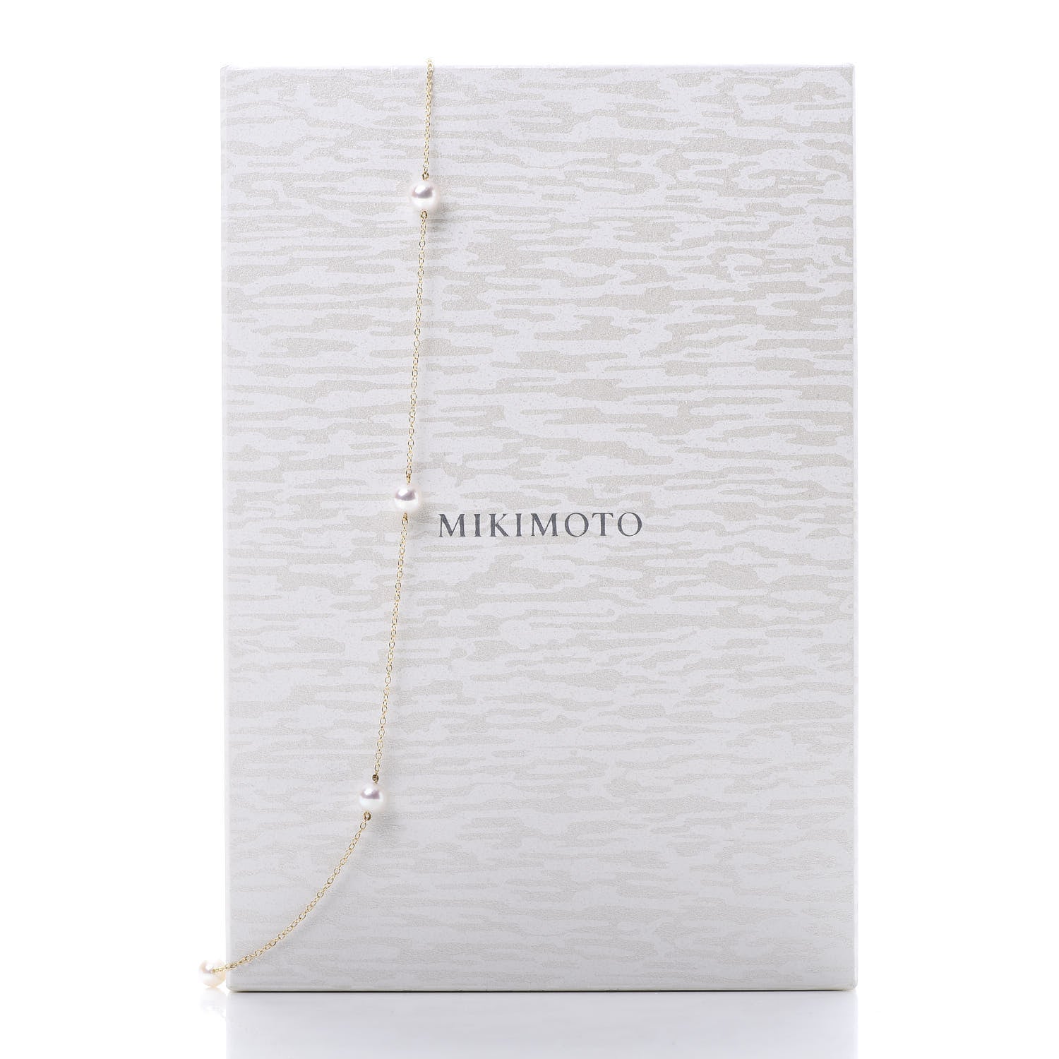 Mikimoto 18K Yellow Gold Akoya Pearl 5.5mm Station Necklace 30" 5 of 5