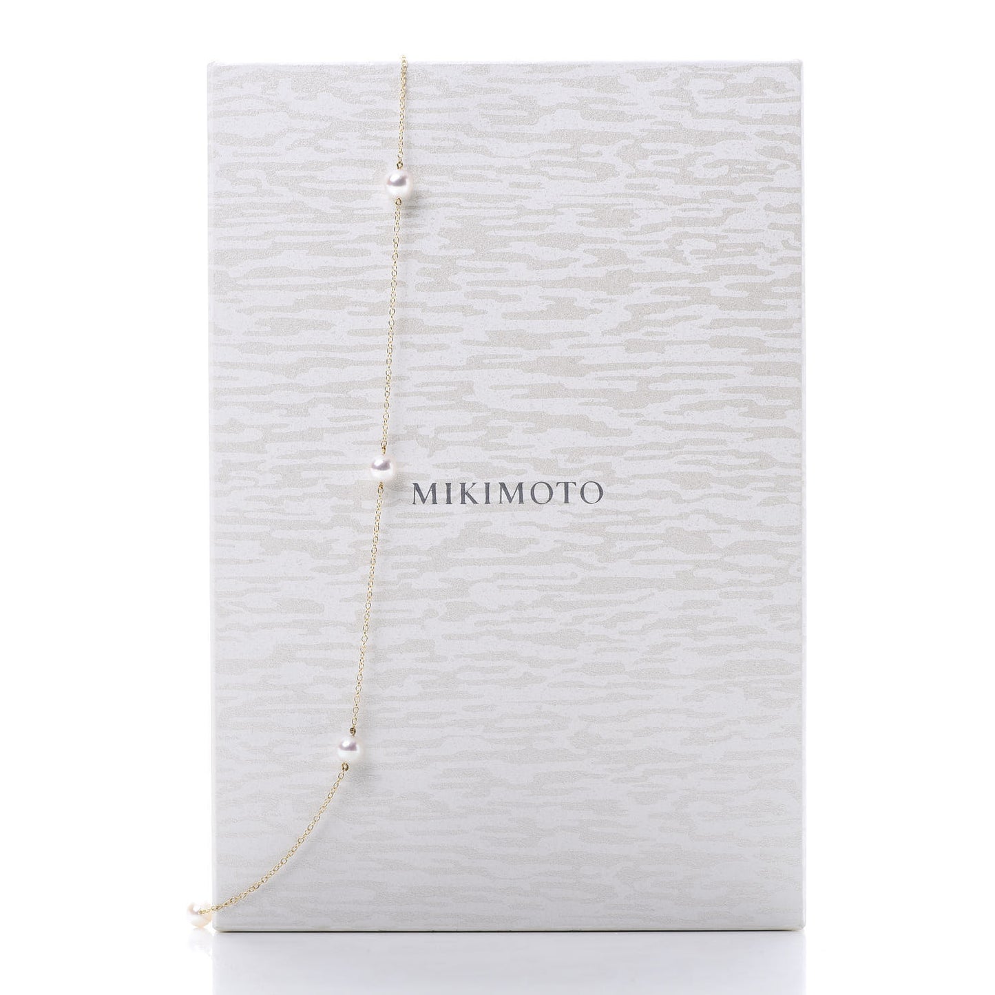 18K Yellow Gold Akoya Pearl 7mm Station Necklace 30"