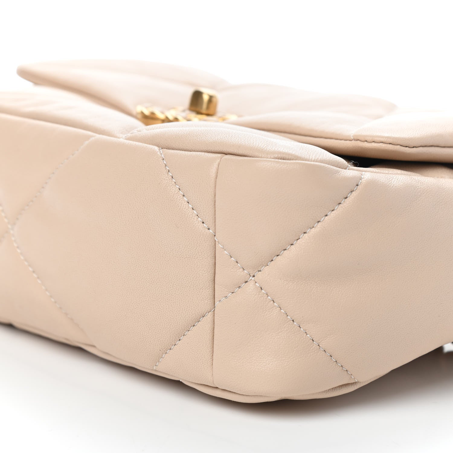 Chanel Lambskin Quilted Medium Chanel 19 Flap Beige 8 of 8