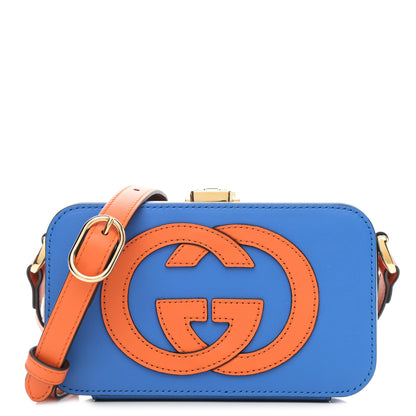 Gucci Vitello Eclipse Mini Interlocking G Shoulder Bag Bright Splash Carrot Orange 1 of 9