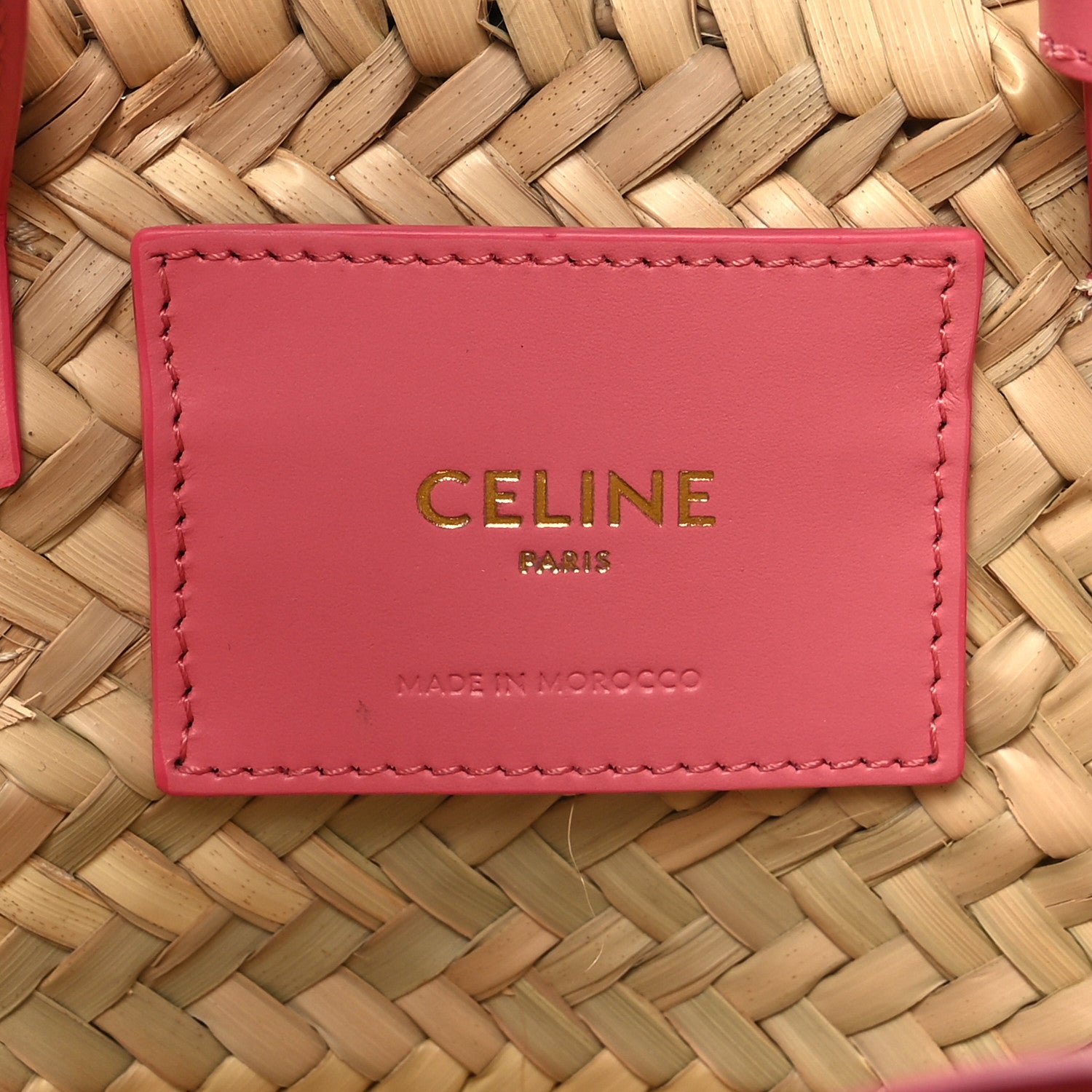 Celine Raffia Calfskin Triomphe Teen Panier Lipstick 6 of 9