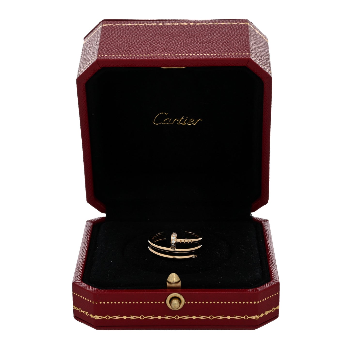 18K Yellow Gold Diamond Double Juste Un Clou Ring 53 6.5