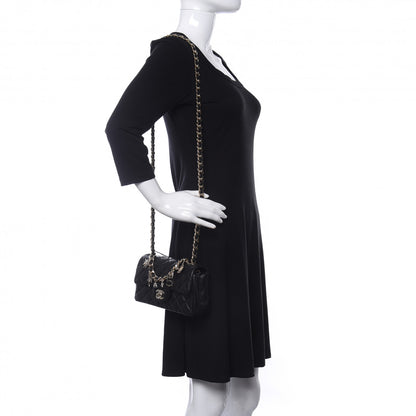Chanel Lambskin Quilted Mini Coco Charms Rectangular Flap Black 2 of 11