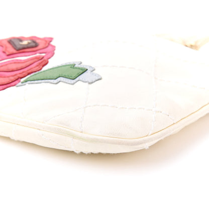 Chanel Lambskin Stitched Camellia Shoulder Bag White 6 of 9