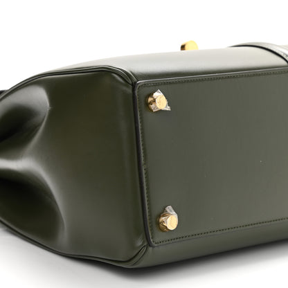 Celine Satinated Calfskin Medium 16 Top Handle Bag Khaki 10 of 17