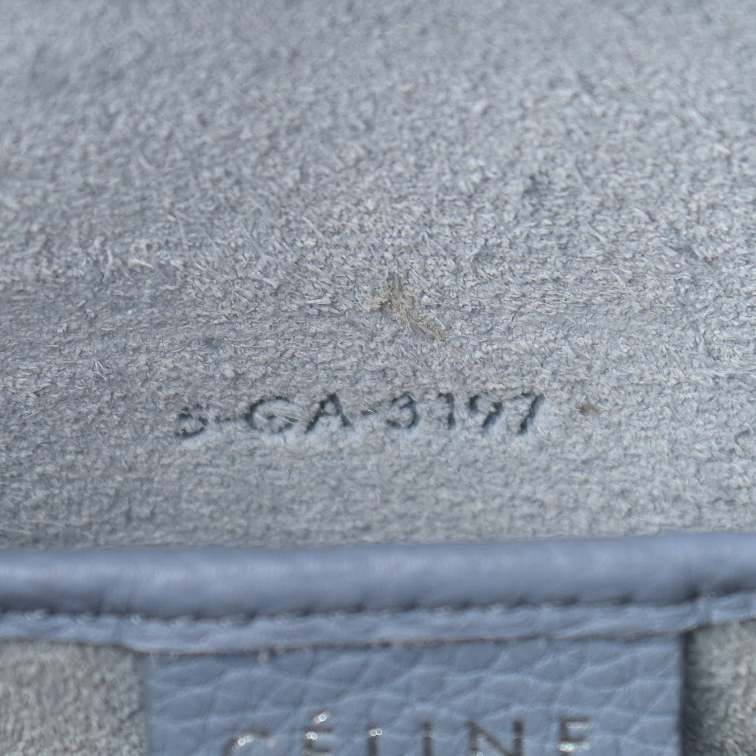 Celine Drummed Calfskin Nano Luggage Blue 6 of 8