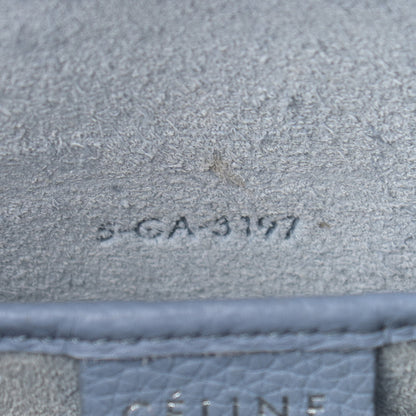 Celine Drummed Calfskin Nano Luggage Blue 6 of 8