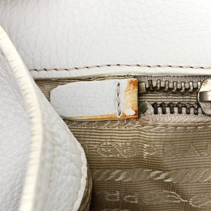 Prada Vitello Daino Shoulder Bag White 17 of 19