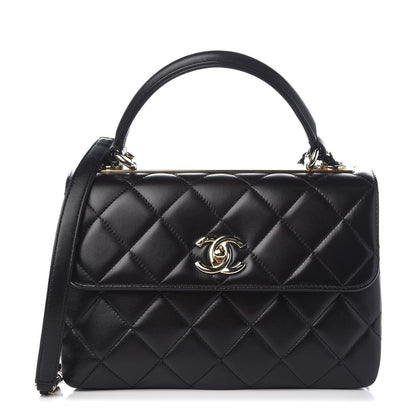Chanel Lambskin Quilted Small Trendy CC Dual Handle Flap Bag Black 1 of 7
