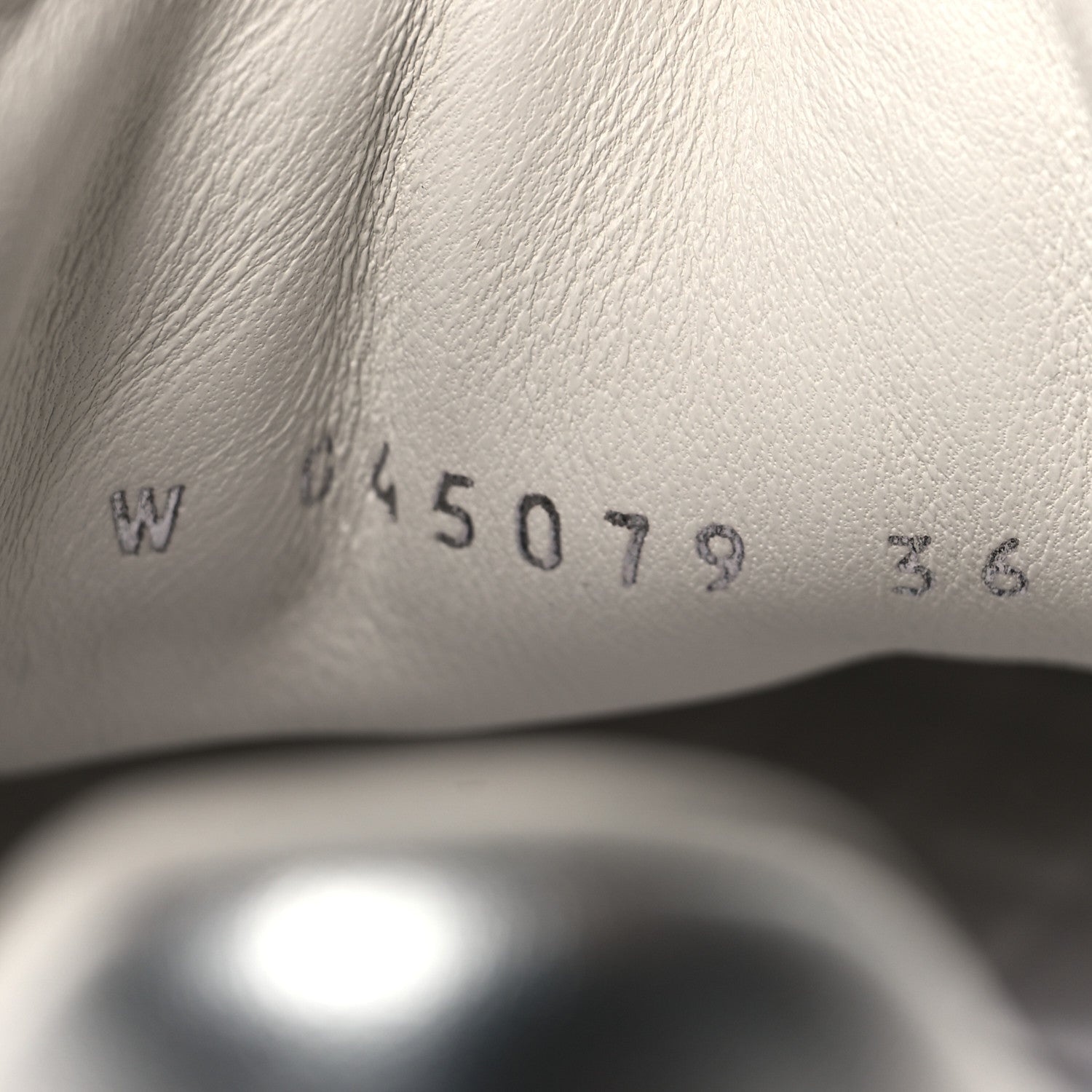 Chanel Laminated Calfskin CC Womens Sneakers 36 Silver 6 of 8