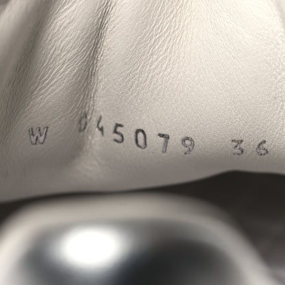 Chanel Laminated Calfskin CC Womens Sneakers 36 Silver 6 of 8