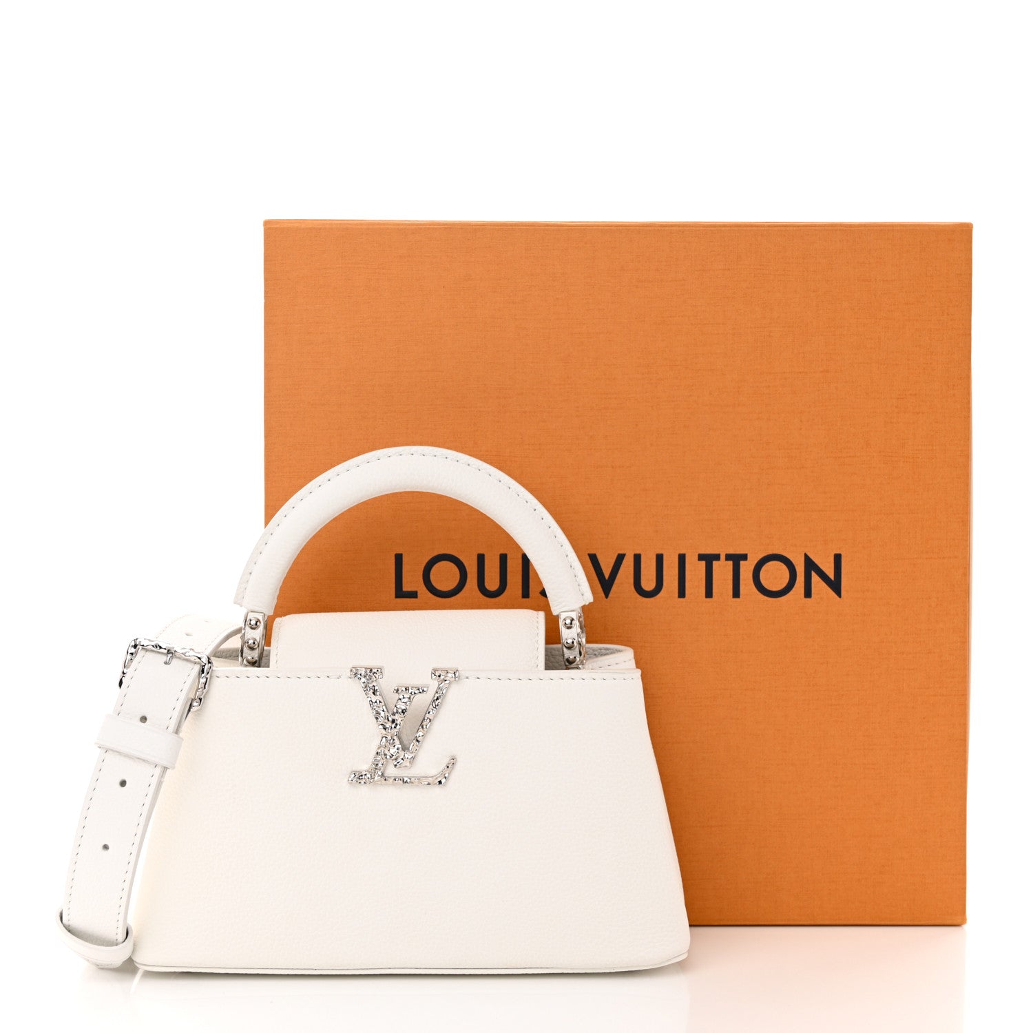 Louis Vuitton Taurillon Capucines East West Mini Optical White 11 of 11