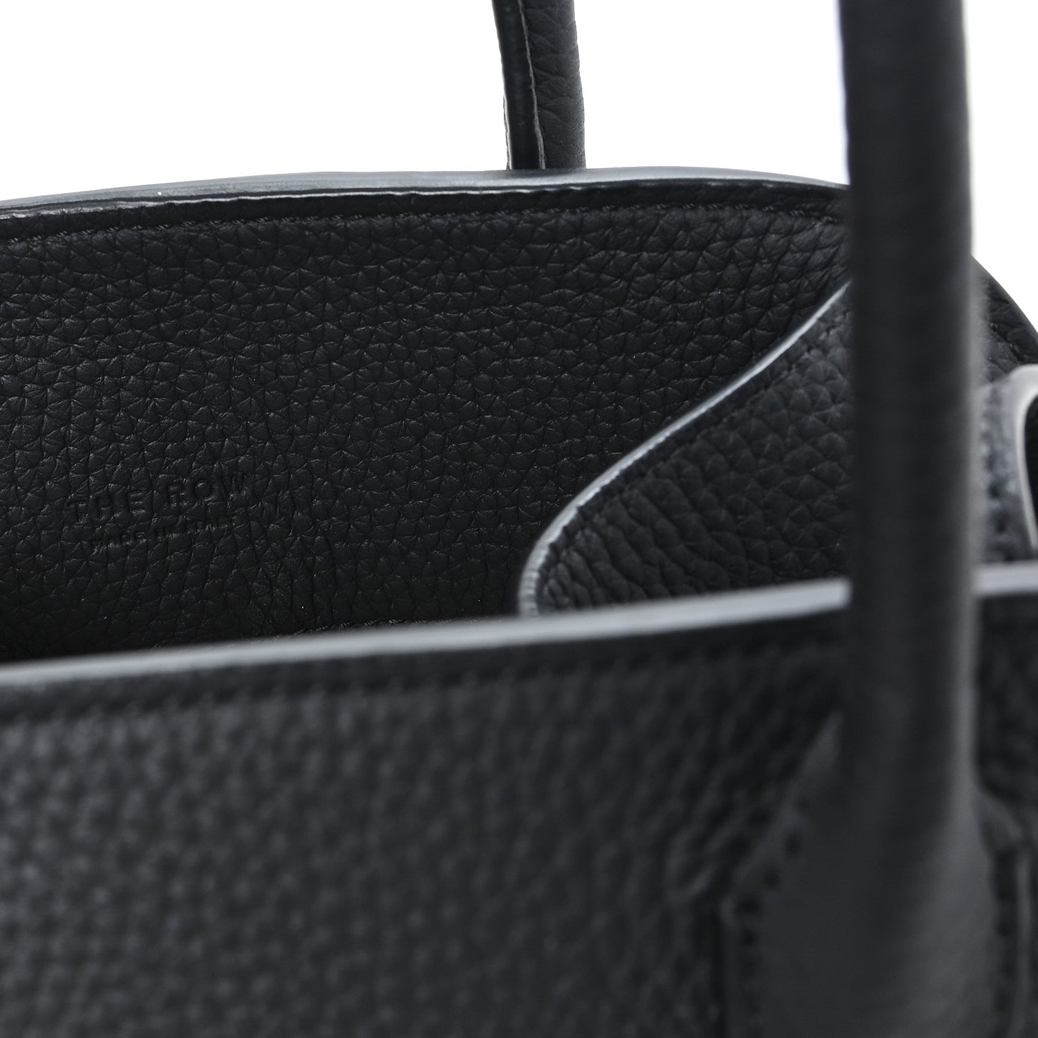 The Row Grained Calfskin Soft Margaux 10 Bag Black 6 of 9