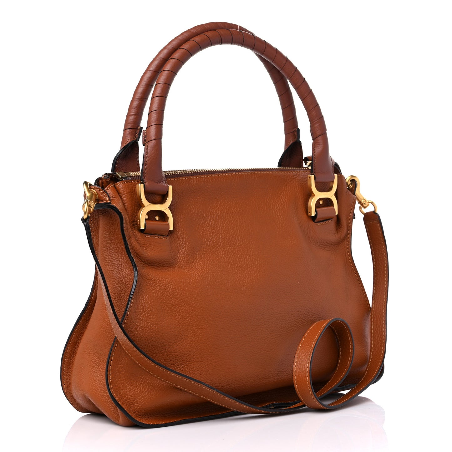 Calfskin Medium Marcie Satchel Tan