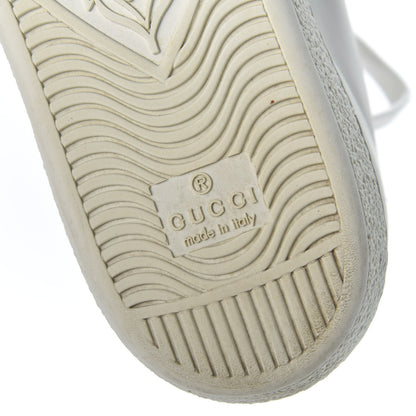 Gucci Calfskin Web Floral Embroidered Ace Sneakers 36 White 8 of 11
