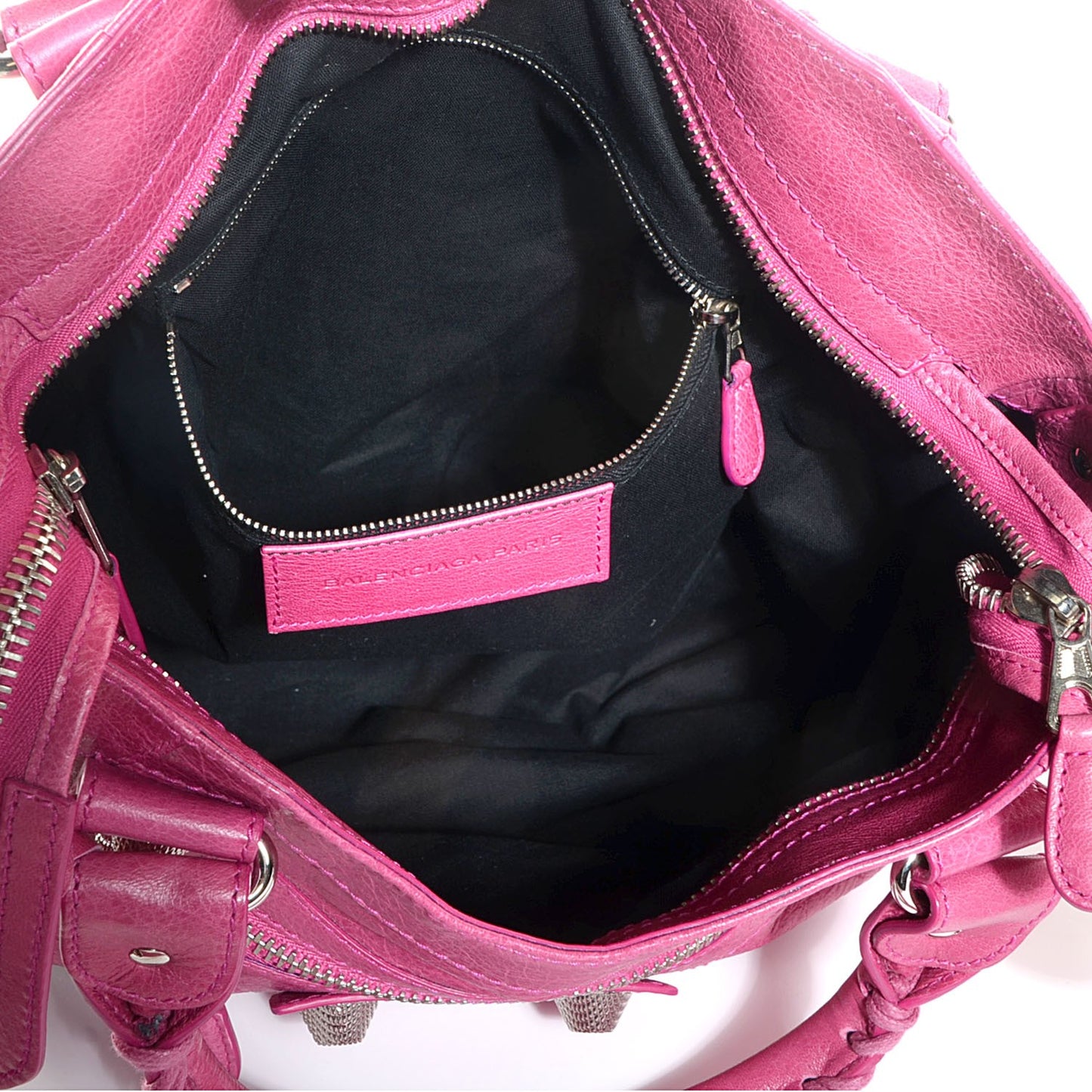Agneau Giant 21 Silver Hardware Velo Cyclamen Fucsia
