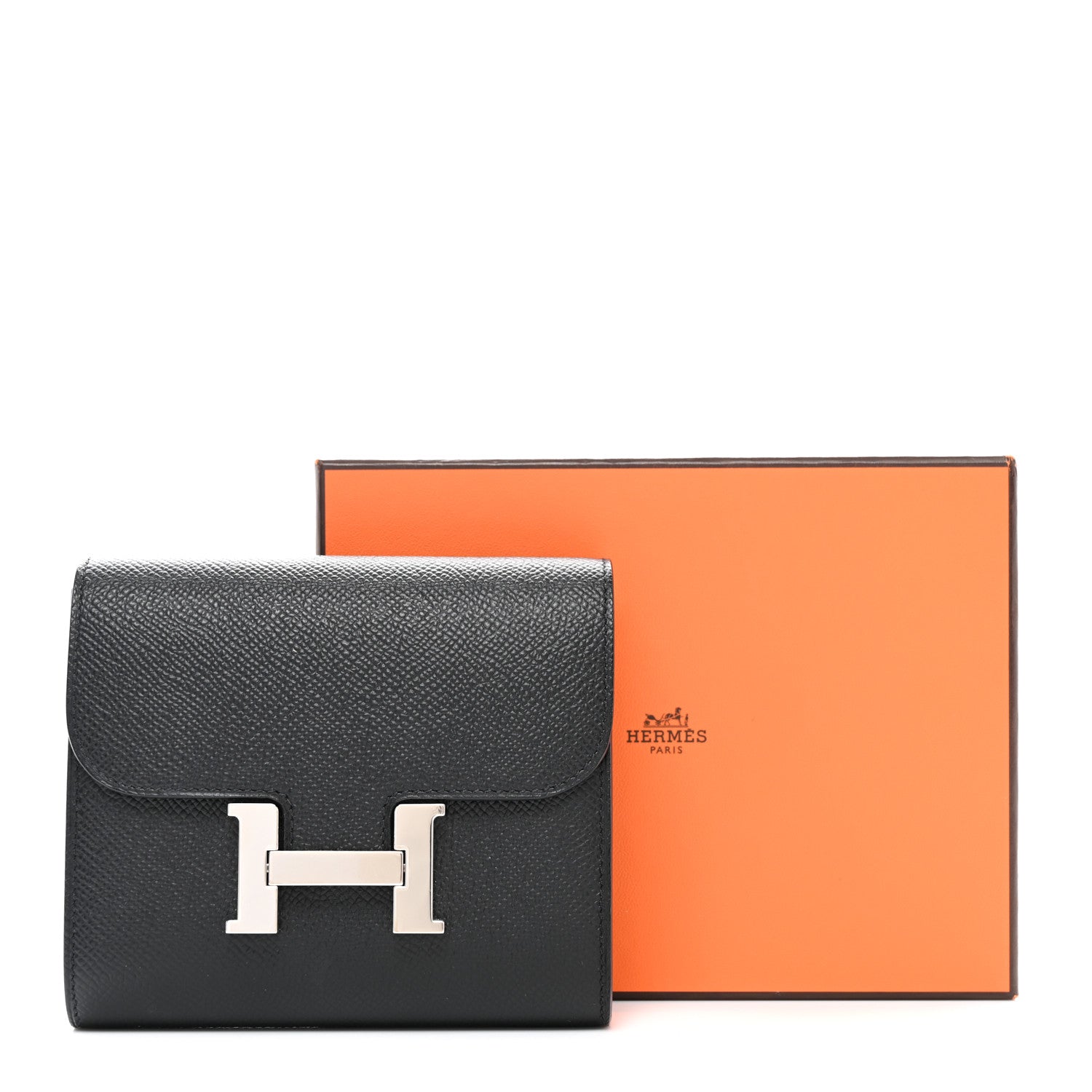 Hermes Epsom Constance Compact Passant Wallet Black 8 of 8