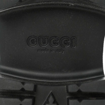 Gucci Rubber GG Monogram Perforated Elea Platform 55mm Lug Sole Sandals 40 Black 8 of 9