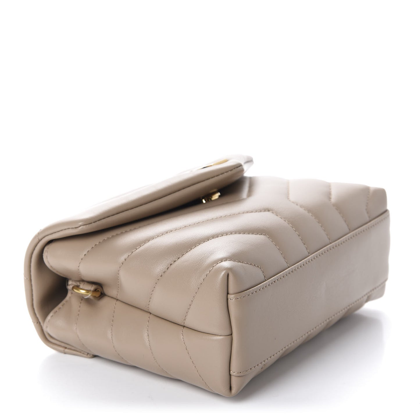 Calfskin Y Quilted Monogram Toy Loulou Crossbody Bag Dark Beige