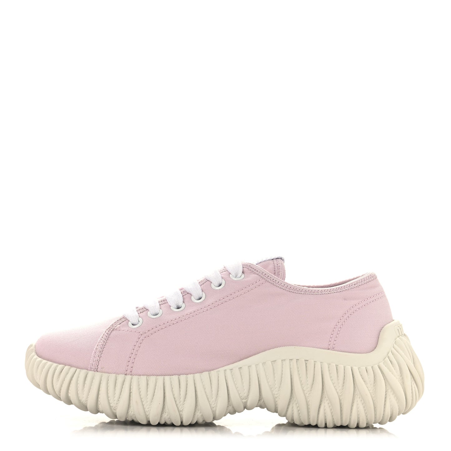 Gabardine Low Top Matelasse Sneakers 35.5 Alabastro