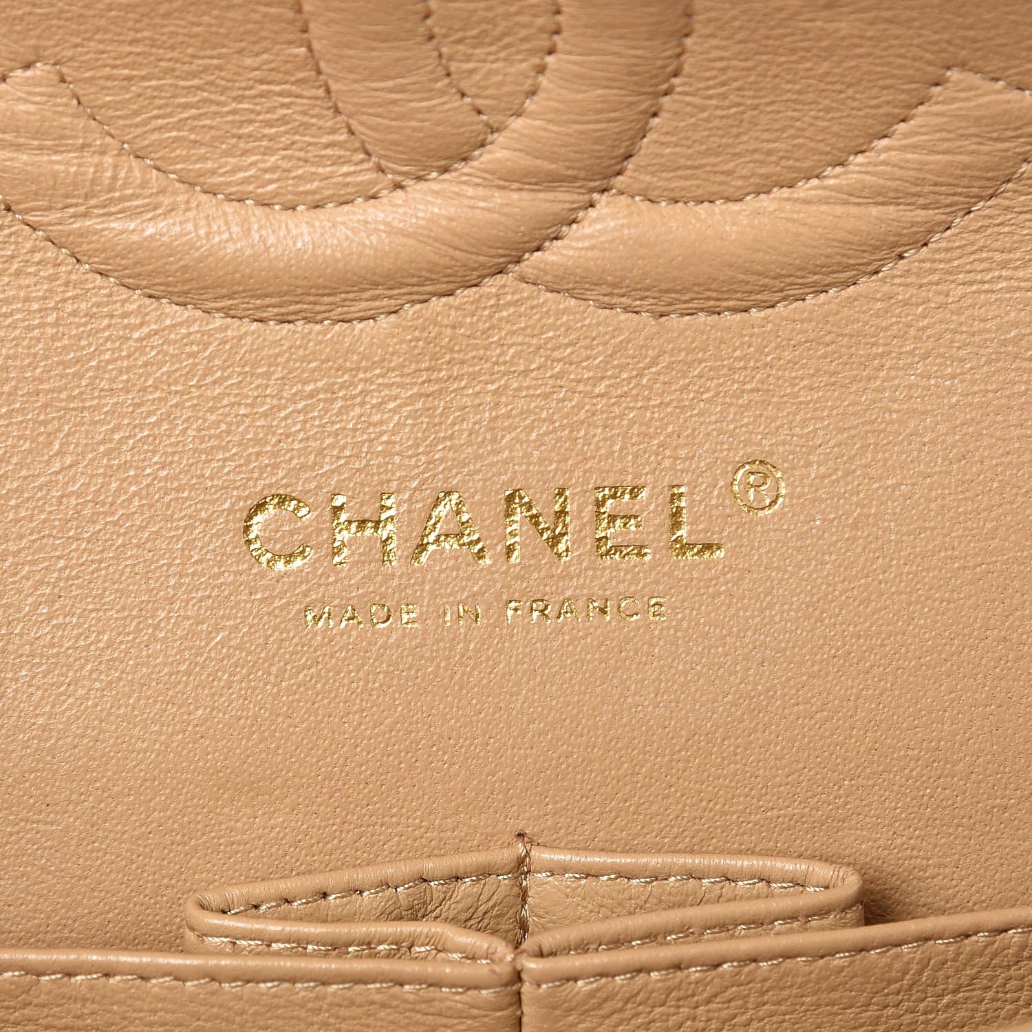 Chanel Caviar Quilted Medium Double Flap Beige 6 of 7