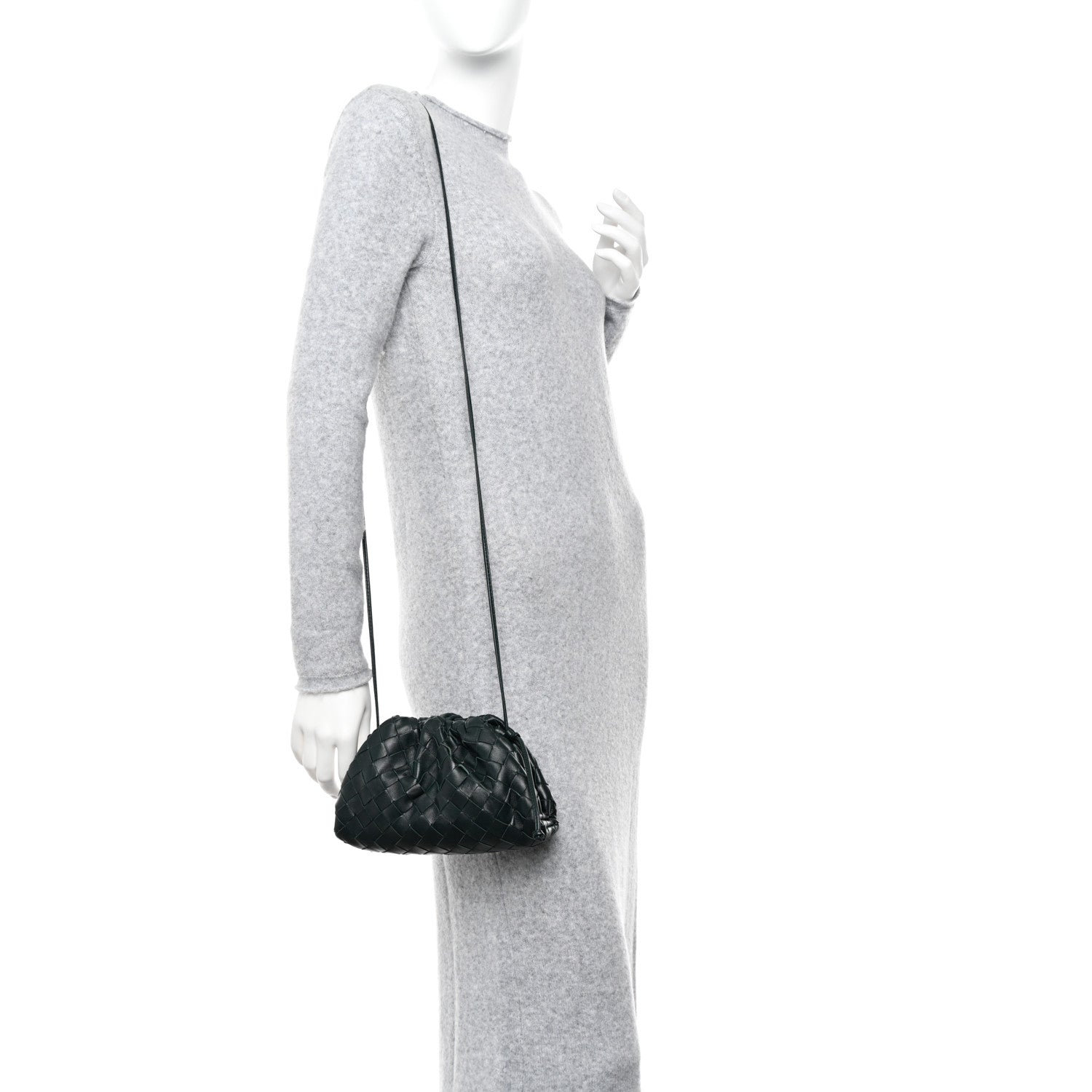 Bottega Veneta Nappa Intrecciato The Mini Pouch Bottle Green 2 of 9