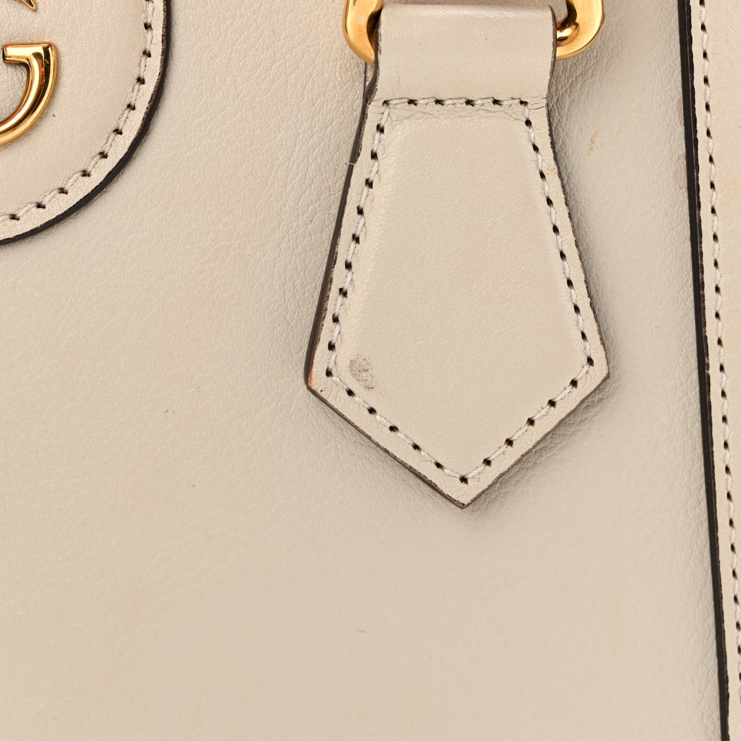 Wonka Grain Calfskin Mini Diana Tote Bag Mystic White Orange Fluo