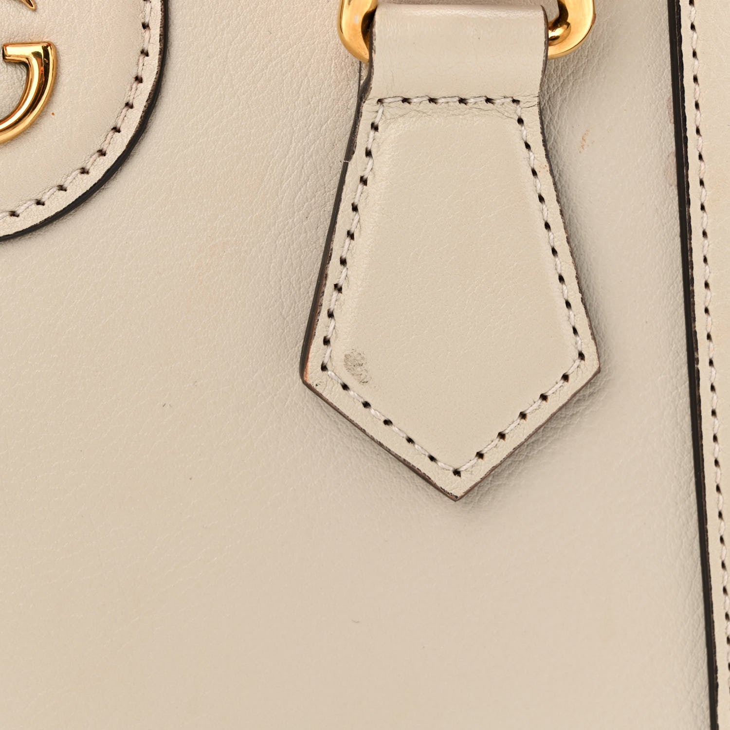 Gucci Wonka Grain Calfskin Mini Diana Tote Bag Mystic White Orange Fluo 15 of 15