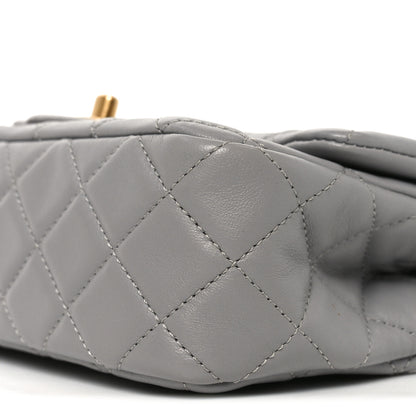 Chanel Lambskin Quilted Mini Rectangular Pearl Crush Flap Grey 9 of 10