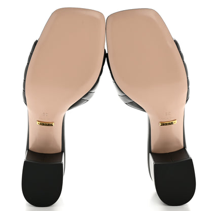 Gucci Nappa Matelasse GG Marmont 55mm Slide Sandals 39 Black 6 of 10