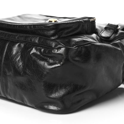 Gucci Fluffy Calfskin Mesh Nylon Medium Morpheus Double Buckle Backpack Black 10 of 10
