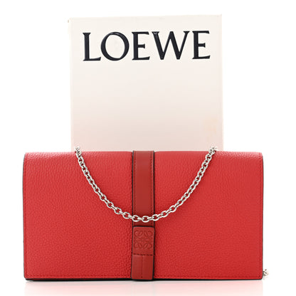 Loewe Grained Calfskin Chain Wallet Burnt Red 12 of 12