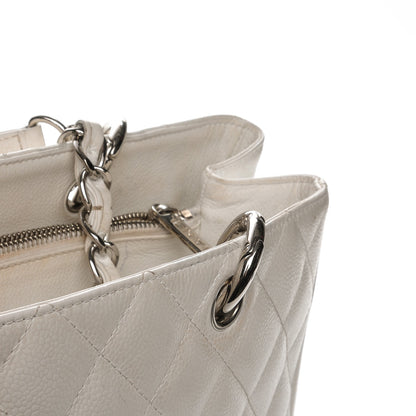 Chanel Caviar Quilted Grand Shopping Tote GST White 18 of 19