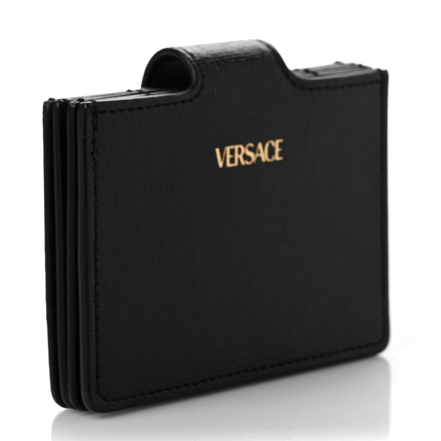 Calfskin Virtus Gusset Wallet Black
