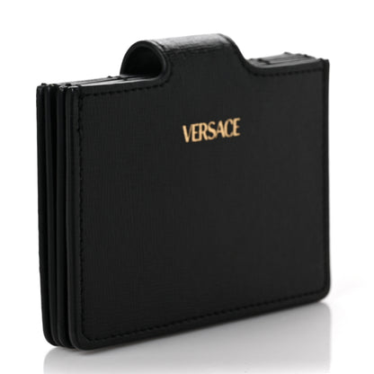 Versace Calfskin Virtus Gusset Wallet Black 3 of 6
