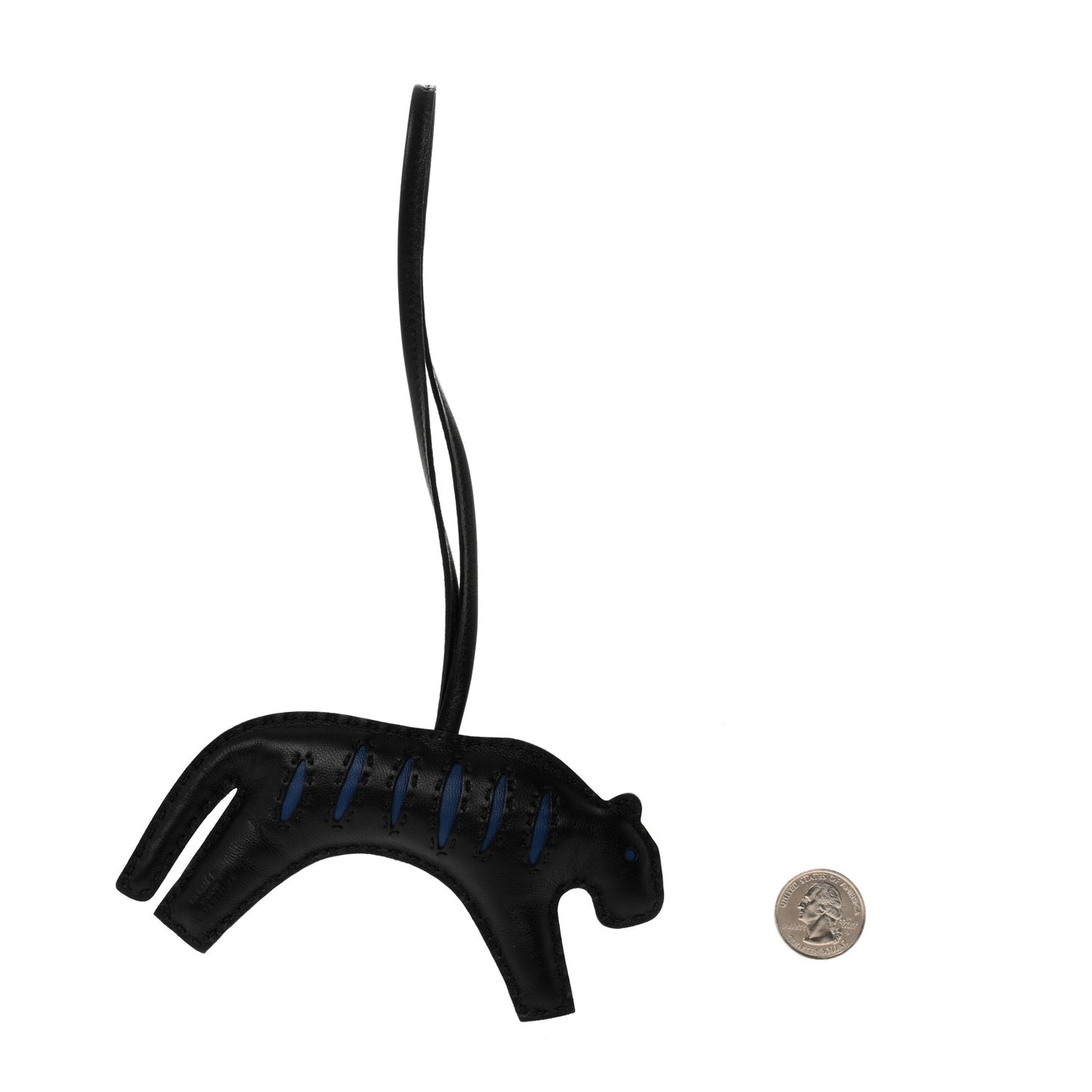 Milo Lambskin Rooroo Bag Charm Black Bleu de Malte