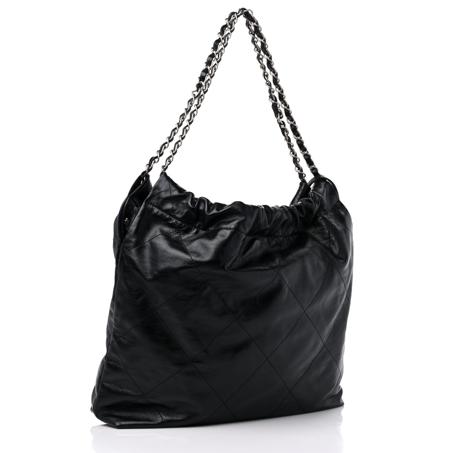 Chanel Shiny Calfskin Quilted Chanel 22 Black 4 of 10