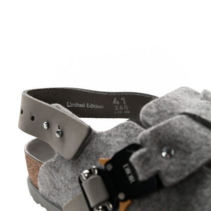 Christian Dior X BIRKENSTOCK Felted Wool Nubuck Calfskin Tokio Mule 41 Grey 7 of 7