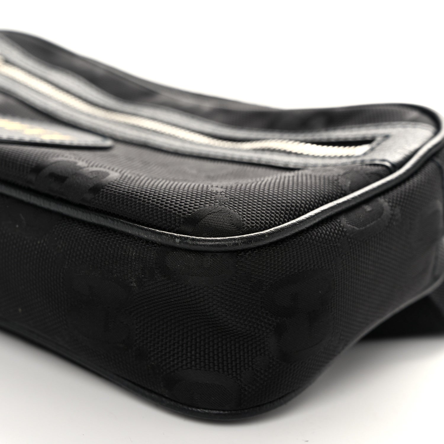Gucci Econyl Nylon Monogram Off The Grid Belt Bag Black 10 of 11