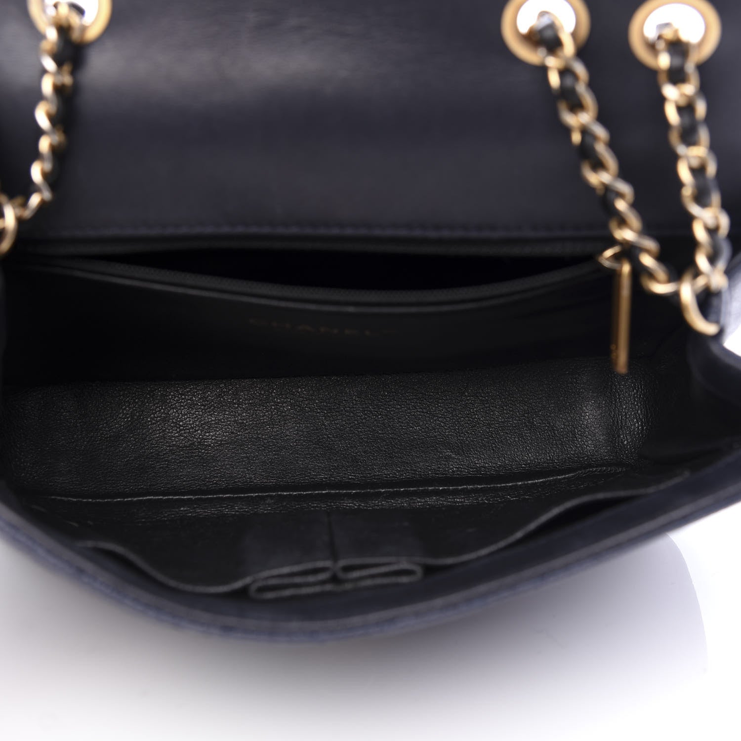 Chanel Caviar Quilted Small CC Filigree Flap Navy Black 5 of 11