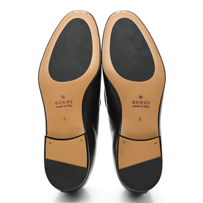 Gucci Calfskin Horsebit Mens Jordaan Loafers 8 Black 5 of 9