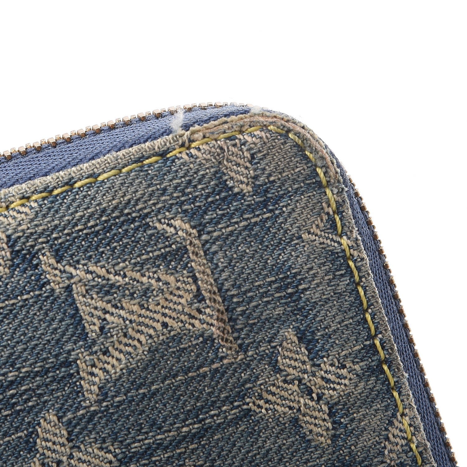 Louis Vuitton Monogram Denim Zippy Wallet Blue 16 of 17
