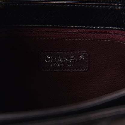 Chanel Glazed Calfskin Quilted Accordion Flap Black 6 of 11