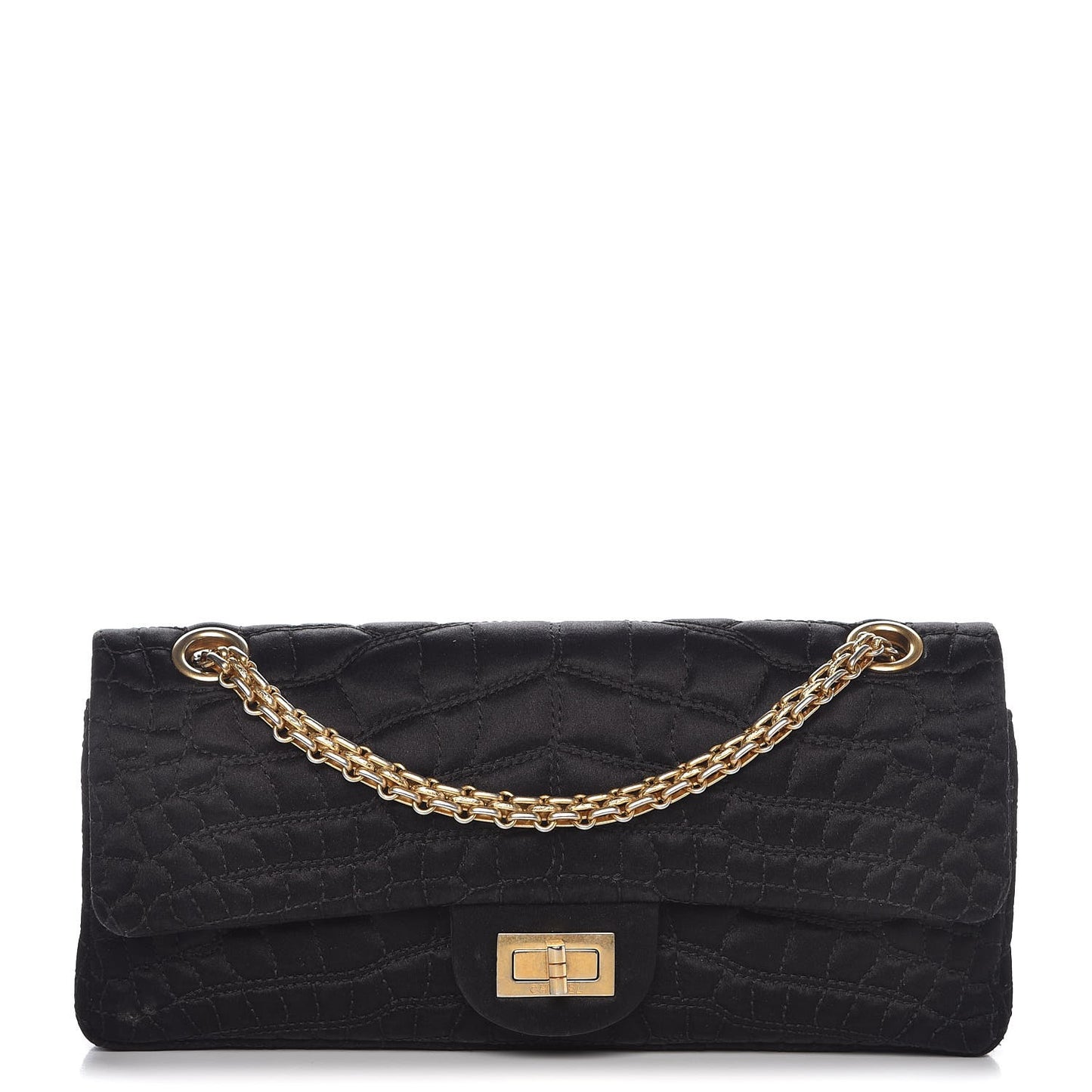 Satin Coco's Croc 2.55 Reissue East West Flap Black