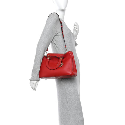 Christian Dior Calfskin Medium Diorissimo Tote Red 2 of 11